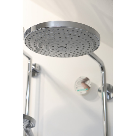 Душевая стойка с термостатом Hansgrohe Raindance Select S Showerpipe 240 2jet 27129400, белый/хром - 3 Душевая стойка с термостатом Hansgrohe Raindance Select S Showerpipe 240 2jet 27129400, белый/хром фото 3