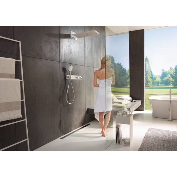 Верхний душ Hansgrohe Rainmaker Select 580 3jet 24001400, латунь/стекло, белый/хром фото 5