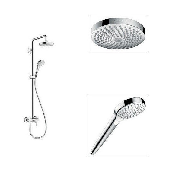Душевая стойка Hansgrohe Croma Select S Showerpipe 180 2jet 27255400, белый/хром - 2 Душевая стойка Hansgrohe Croma Select S Showerpipe 180 2jet 27255400, белый/хром фото 2