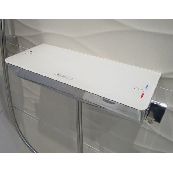 Смеситель для душа с термостатом Hansgrohe Ecostat Select 13161400, белый/хром фото 7