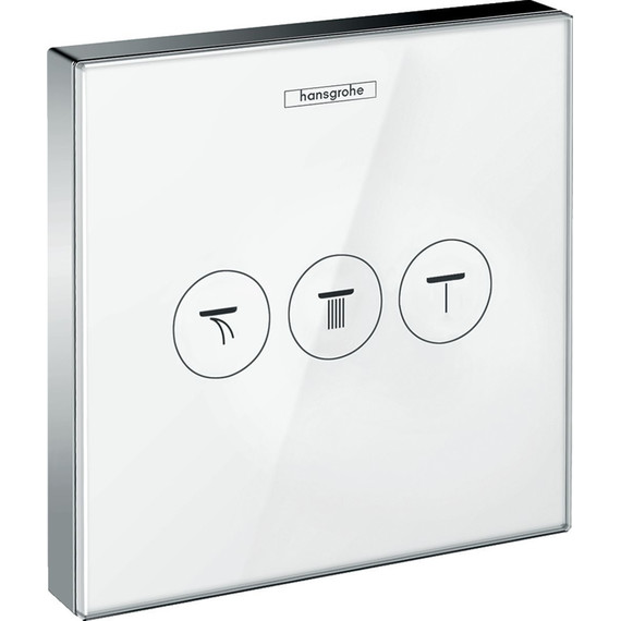 Переключатель потоков на три потребителя Hansgrohe Shower Select 15736400, белый/хром фото 