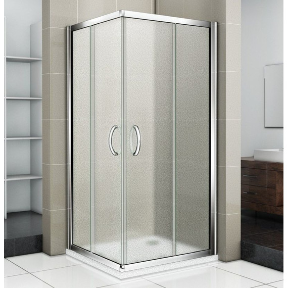 Душевое ограждение Bas Infinity CR-80-G-CH 80х80 см, хром/матовое фото 