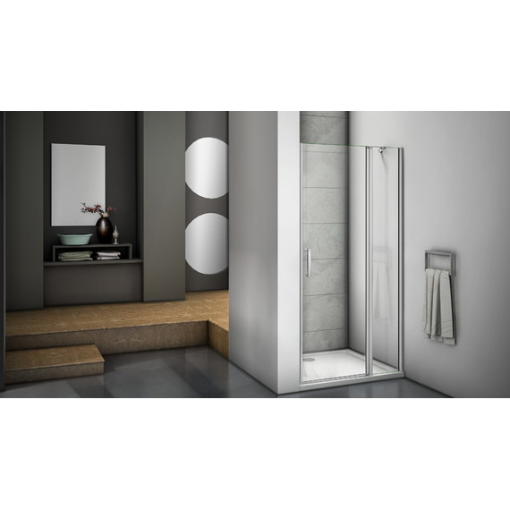 Душевая дверь Bas Mokka WTW-140-C-WE 140 см алюминий/прозрачное - 5 Душевая дверь Bas Mokka WTW-140-C-WE 140 см алюминий/прозрачное фото 5