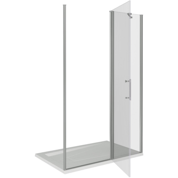 Душевая дверь Bas Mokka WTW-130-C-WE 130 см алюминий/прозрачное - 7 Душевая дверь Bas Mokka WTW-130-C-WE 130 см алюминий/прозрачное фото 7