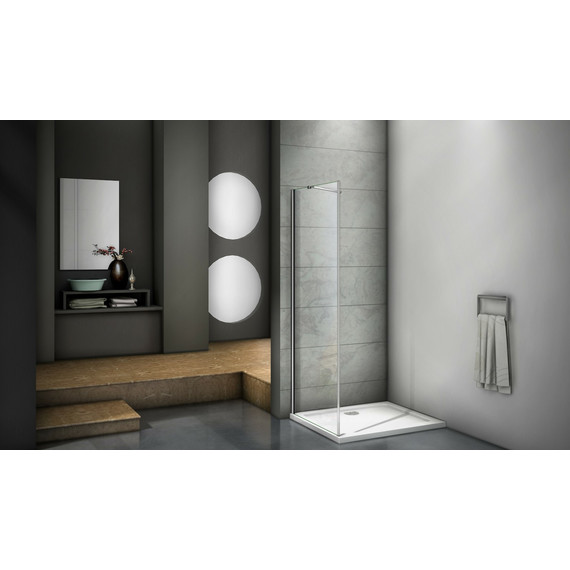 Боковая стенка Bas Mokka SP-80-C-WE 80 см алюминий/прозрачное - 5 Боковая стенка Bas Mokka SP-80-C-WE 80 см алюминий/прозрачное фото 5