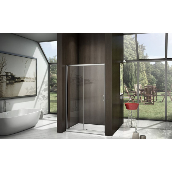 Душевая дверь Bas Latte WTW-110-C-WE 110 см алюминий/прозрачное - 4 Душевая дверь Bas Latte WTW-110-C-WE 110 см алюминий/прозрачное фото 4