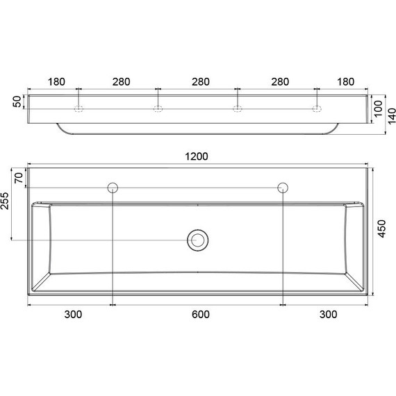 Умывальник Ravak Natural 120 см XJO01212000 - 9 Умывальник Ravak Natural 120 см XJO01212000 фото 9