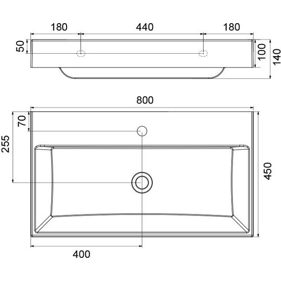 Умывальник Ravak Natural 80 см XJO01280000 - 5 Умывальник Ravak Natural 80 см XJO01280000 фото 5