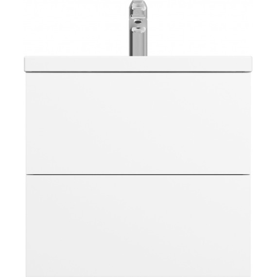 Тумба подвесная с раковиной Am.Pm Gem 60 см M90FHX06022WG, белый глянец, Цвет фасада: белый фото 5