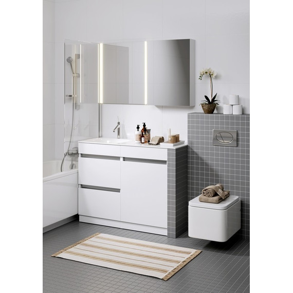 Тумба напольная с раковиной-столешницей Aqwella Forma 115 см FOR01052 R, 2 ящика фото 8