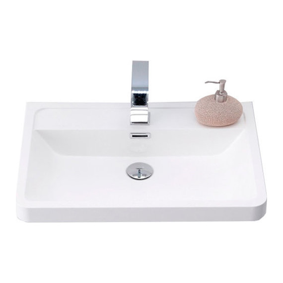 Тумба подвесная с раковиной BelBagno ANCONA-N-600-2C-SO-BL 60 см, белый, Цвет фасада: Bianco Lucido фото 5