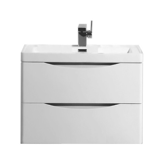 Тумба подвесная с раковиной BelBagno ANCONA-N-600-2C-SO-BL 60 см, белый, Цвет фасада: Bianco Lucido фото 