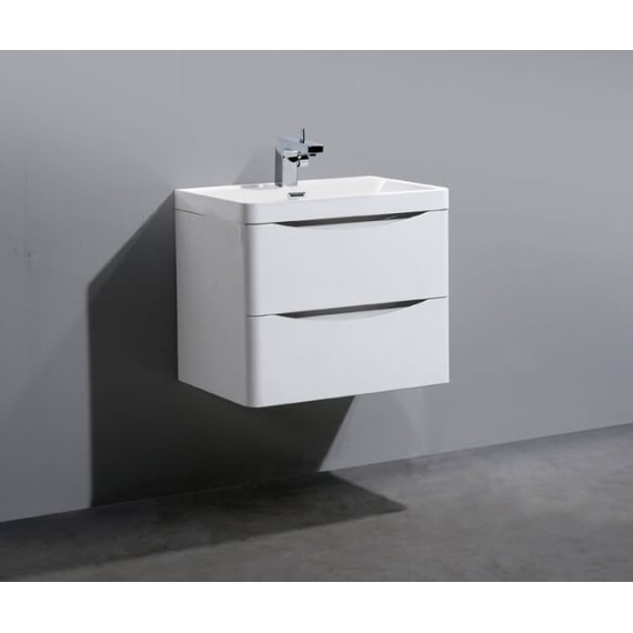 Тумба подвесная с раковиной BelBagno ANCONA-N-600-2C-SO-BL 60 см, белый, Цвет фасада: Bianco Lucido - 2 Тумба подвесная с раковиной BelBagno ANCONA-N-600-2C-SO-BL 60 см, белый, Цвет фасада: Bianco Lucido фото 2