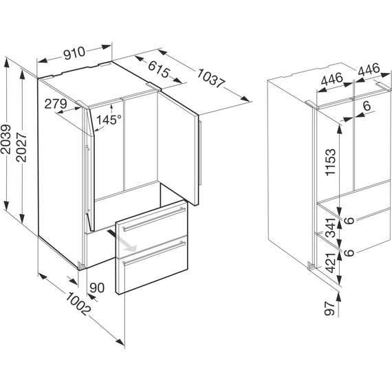 Двухкамерный холодильник Liebherr CBNes 6256 фото 20