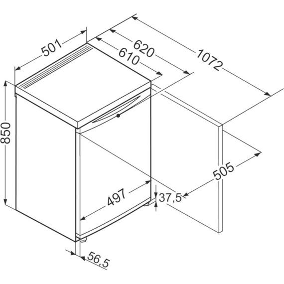 Однокамерный холодильник Liebherr T 1404 фото 3