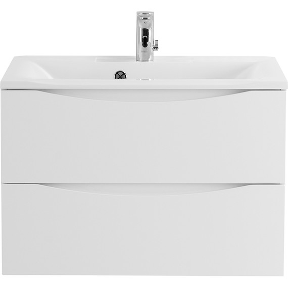 Тумба подвесная с раковиной BelBagno MARINO-650-2C-SO-BL-P 65 см, Bianco Lucido фото 
