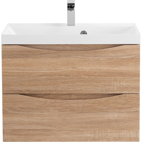Тумба подвесная с раковиной BelBagno MARINO-600-2C-SO-WO-P 60 см, Rovere Bianco фото 