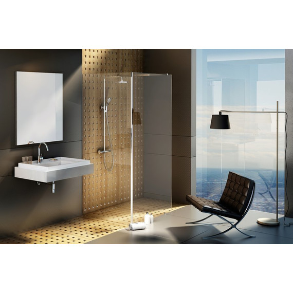 Душевое ограждение Ravak Walk-In Corner 110х80 см GW1CD4C00Z1 с кронштейном в комплекте, алюминий/прозрачное фото 3