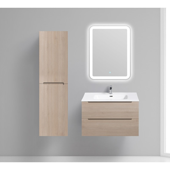 Пенал подвесной BelBagno ETNA-1500-2A-SC-RG-P-L 40 см, левый, Rovere Grigio фото 2