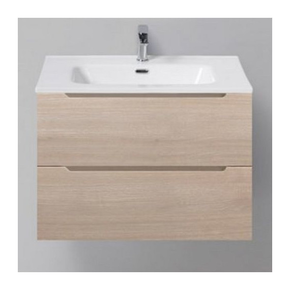 Тумба подвесная с раковиной BelBagno ETNA-700-2C-SO-RG-P 70 см, Rovere Grigio, Цвет фасада: Rovere Grigio фото 