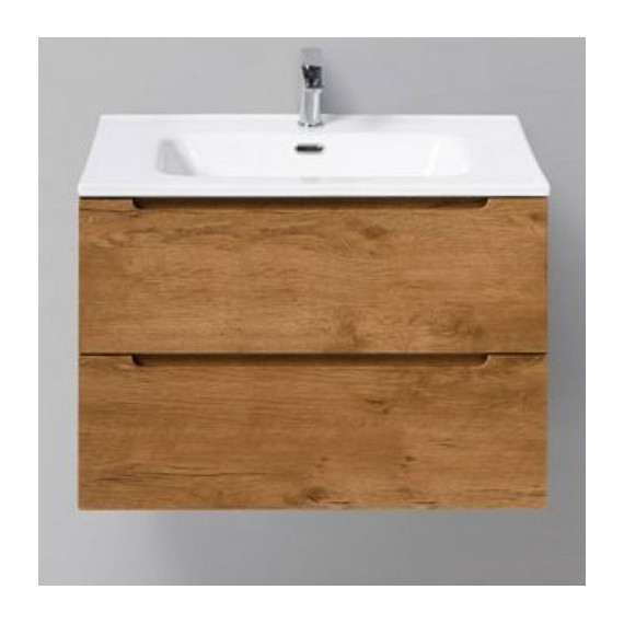 Тумба подвесная с раковиной BelBagno ETNA-700-2C-SO-RN-P 70 см, Rovere Nature, Цвет фасада: Rovere Nature фото 