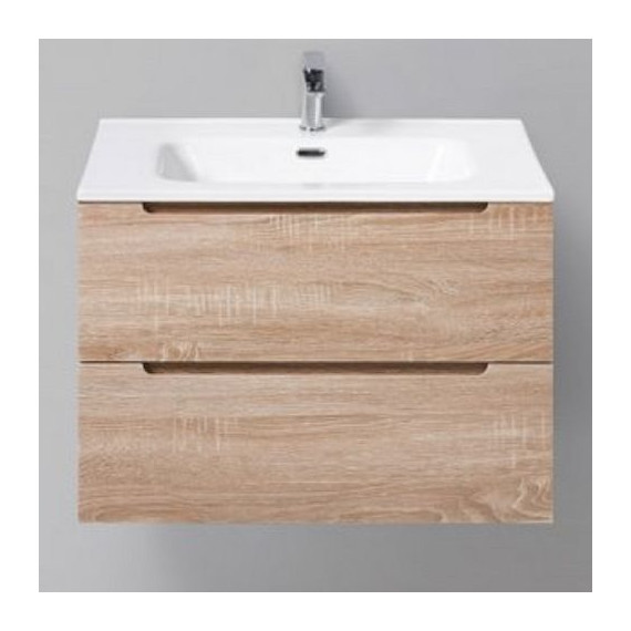 Тумба подвесная с раковиной BelBagno ETNA-700-2C-SO-WO-P 70 см, Rovere Bianco, Цвет фасада: Rovere Bianco фото 
