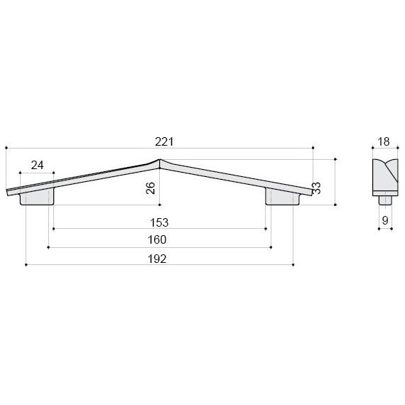 Мебельная ручка BelBagno Aurora 8.1135.192160.42, хром матовый лакированный фото 2