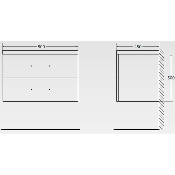 Тумба подвесная с раковиной BelBagno AURORA-800-2C-SO-BL 80 см, Bianco Lucido, Цвет фасада: Bianco Lucido фото 6