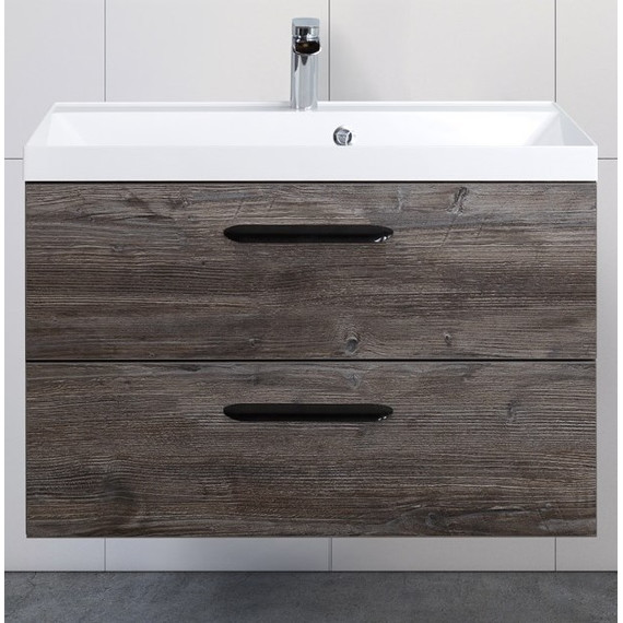 Тумба подвесная с раковиной BelBagno AURORA-800-2C-SO-PP 80 см, Pino Pasadena, Цвет фасада: Pino Pasadena фото 