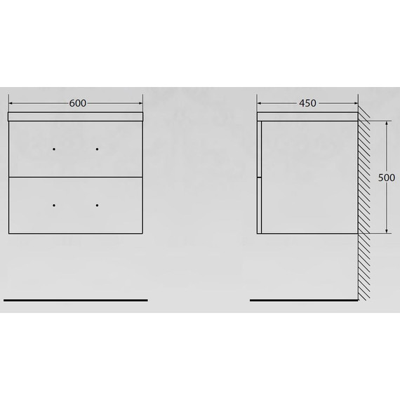 Тумба подвесная с раковиной BelBagno AURORA-600-2C-SO-RT 60 см, Rovere Tabacco, Цвет фасада: Rovere Tabacco фото 5