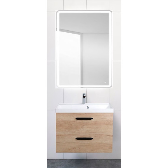 Тумба подвесная с раковиной BelBagno AURORA-600-2C-SO-RNN 60 см, Rovere Nebrasca Nature, Цвет фасада: Rovere Nebrasca Nature - 3 Тумба подвесная с раковиной BelBagno AURORA-600-2C-SO-RNN 60 см, Rovere Nebrasca Nature, Цвет фасада: Rovere Nebrasca Nature фото 3