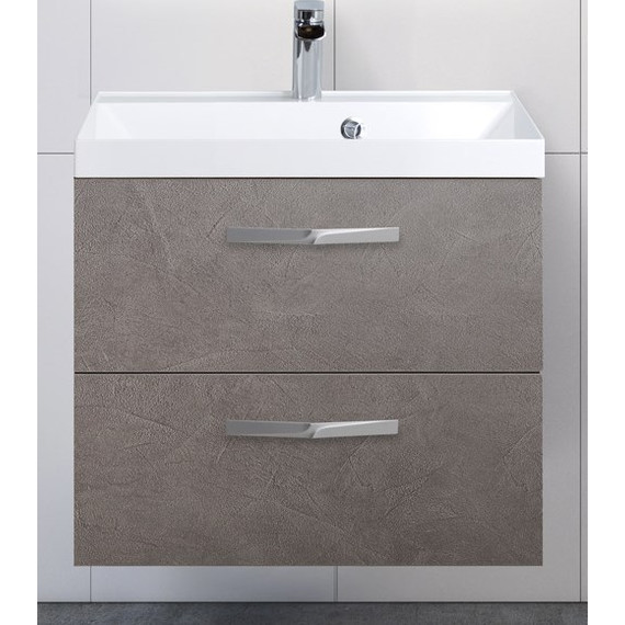 Тумба подвесная с раковиной BelBagno AURORA-600-2C-SO-PG 60 см, Pietra Grigio, Цвет фасада: Pietra Grigio фото 
