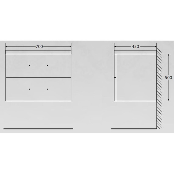 Тумба подвесная с раковиной BelBagno AURORA-700-2C-SO-RT 70 см, Rovere Tabacco, Цвет фасада: Rovere Tabacco - 9 Тумба подвесная с раковиной BelBagno AURORA-700-2C-SO-RT 70 см, Rovere Tabacco, Цвет фасада: Rovere Tabacco фото 9