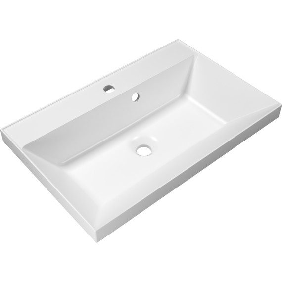 Тумба подвесная с раковиной BelBagno AURORA-800-2C-SO-BL 80 см, Bianco Lucido, Цвет фасада: Bianco Lucido фото 4