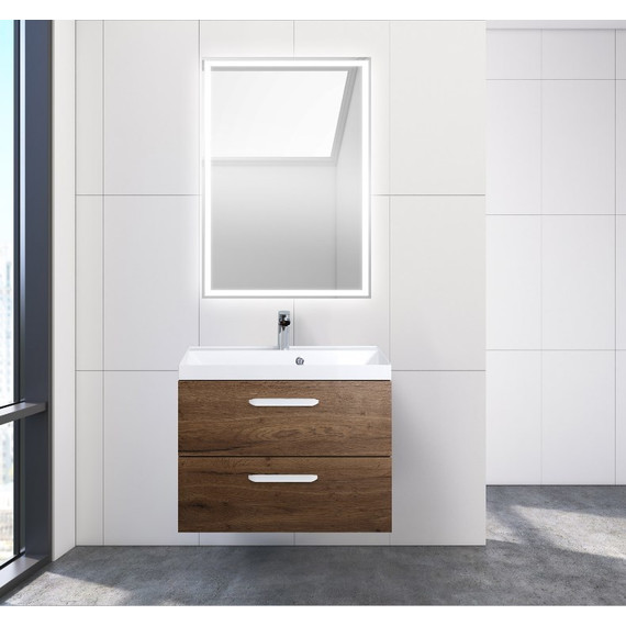 Тумба подвесная с раковиной BelBagno AURORA-700-2C-SO-RT 70 см, Rovere Tabacco, Цвет фасада: Rovere Tabacco - 2 Тумба подвесная с раковиной BelBagno AURORA-700-2C-SO-RT 70 см, Rovere Tabacco, Цвет фасада: Rovere Tabacco фото 2