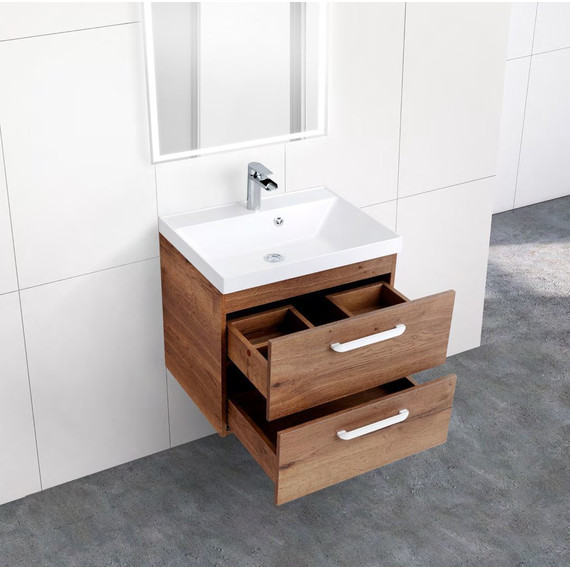 Тумба подвесная с раковиной BelBagno AURORA-700-2C-SO-RT 70 см, Rovere Tabacco, Цвет фасада: Rovere Tabacco - 3 Тумба подвесная с раковиной BelBagno AURORA-700-2C-SO-RT 70 см, Rovere Tabacco, Цвет фасада: Rovere Tabacco фото 3