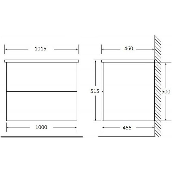 Тумба подвесная с раковиной BelBagno ETNA-1000-2C-SO-RW-P 100 см, Rovere Moro, Цвет фасада: Rovere Moro - 4 Тумба подвесная с раковиной BelBagno ETNA-1000-2C-SO-RW-P 100 см, Rovere Moro, Цвет фасада: Rovere Moro фото 4