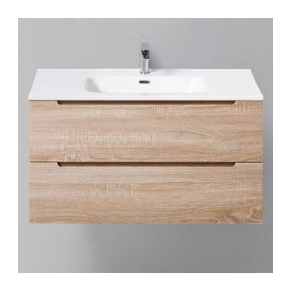 Тумба подвесная с раковиной BelBagno ETNA-900-2C-SO-WO-P 90 см, Rovere Bianco, Цвет фасада: Rovere Bianco фото 