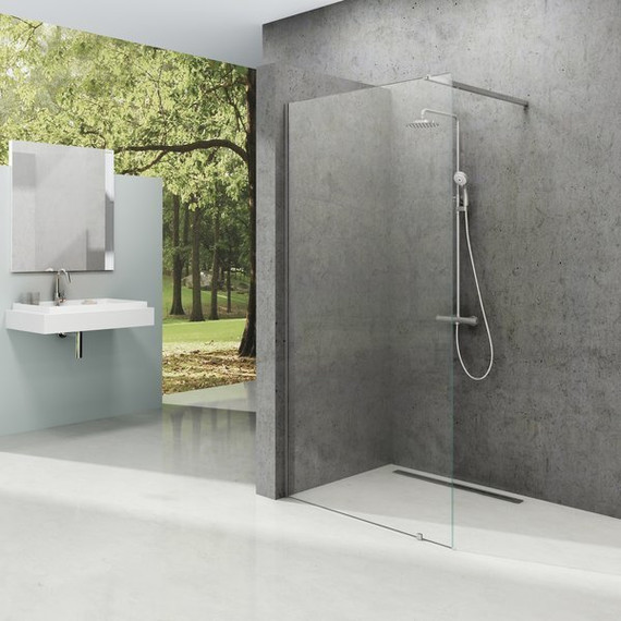 Душевая перегородка Ravak Walk-In Wall 90 см GW9W70300Z1 чёрный/прозрачное фото 