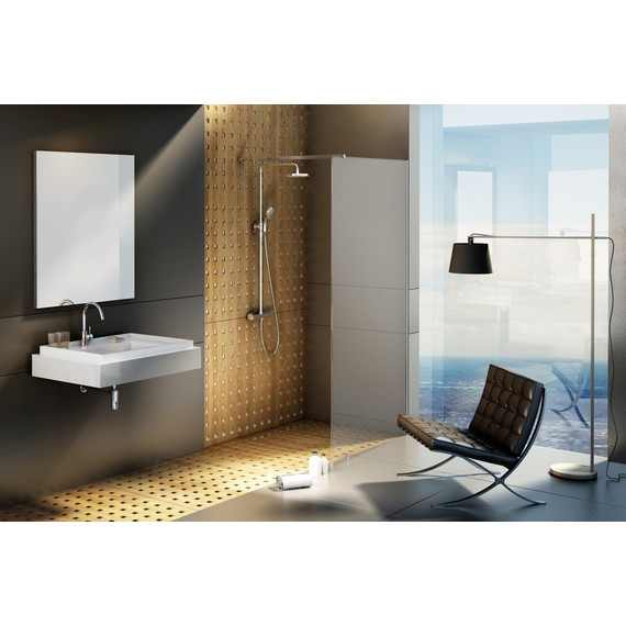 Душевая перегородка Ravak Walk-In Wall 90 см GW9W70300Z1 чёрный/прозрачное фото 2