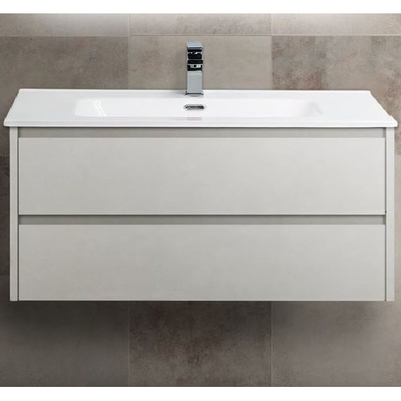 Тумба подвесная с раковиной BelBagno KRAFT-1000-2C-SO-BO 100 см, Bianco Opaco фото 
