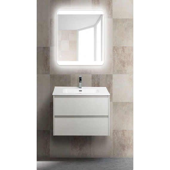 Тумба подвесная с раковиной BelBagno KRAFT-600-2C-SO-BO 60 см, Bianco Opaco, Цвет фасада: Bianco Opaco фото 2