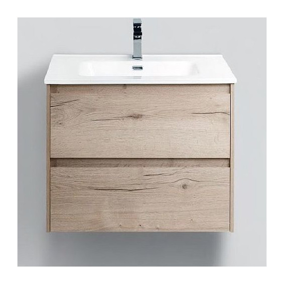 Тумба подвесная с раковиной BelBagno KRAFT-600-2C-SO-RGB 60 см, Rovere Galifax Bianco, Цвет фасада: Rovere Galifax Bianco фото 