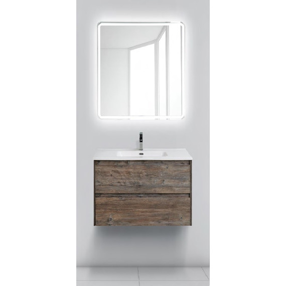Тумба подвесная с раковиной BelBagno KRAFT-600-2C-SO-PP 60 см, Pino Pasadena, Цвет фасада: Pino Pasadena фото 2