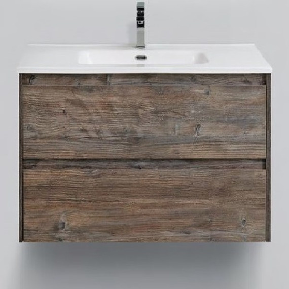 Тумба подвесная с раковиной BelBagno KRAFT-600-2C-SO-PP 60 см, Pino Pasadena, Цвет фасада: Pino Pasadena фото 