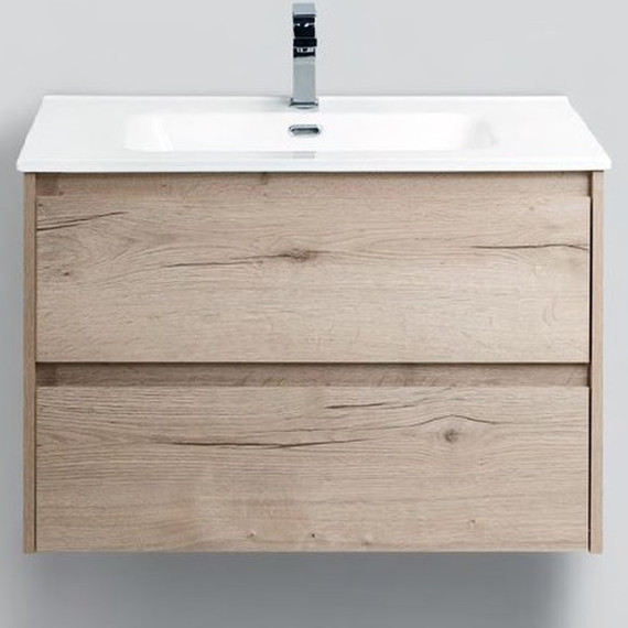Тумба подвесная с раковиной BelBagno KRAFT-700-2C-SO-RGB 70 см, Rovere Galifax Bianco фото 