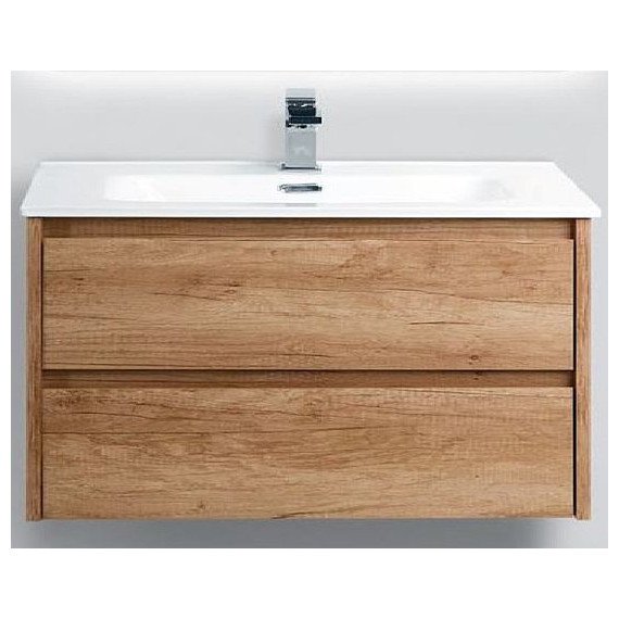 Тумба подвесная с раковиной BelBagno KRAFT-900-2C-SO-RNN 90 см, Rovere Nebrasca Nature фото 