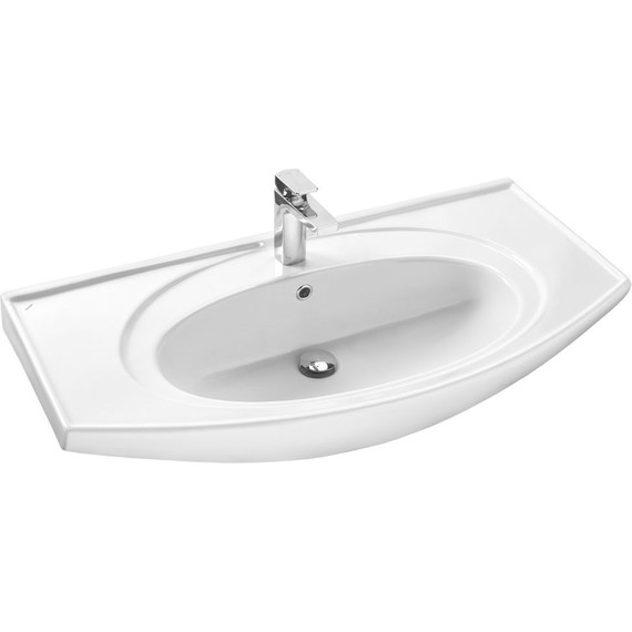 Тумба напольная с раковиной Стиль Коралл-100 см, белый - 2 Тумба напольная с раковиной Стиль Коралл-100 см, белый фото 2