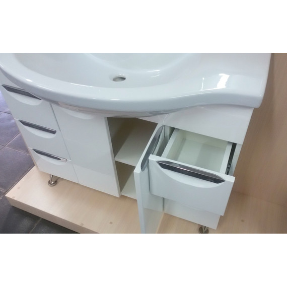 Тумба напольная с раковиной Стиль 100/6 см, белый - 4 Тумба напольная с раковиной Стиль 100/6 см, белый фото 4