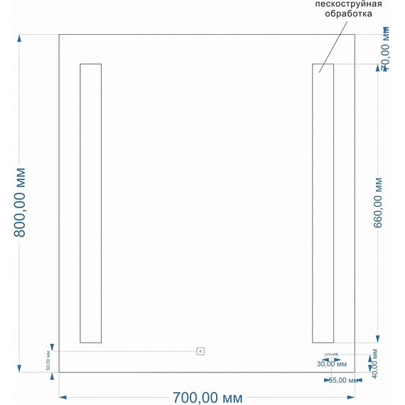 Зеркало Cersanit Base 020 Led 70 см KN-LU-LED020*70-b-Os - 8 Зеркало Cersanit Base 020 Led 70 см KN-LU-LED020*70-b-Os фото 8